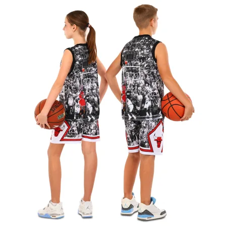 Форма баскетбольна дитяча NBA клуб Chicago Bulls 23 M - чорний білий