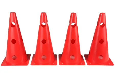 EasyFit Sports Cones 31 cm (Set of 4) Red