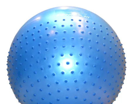 М'яч для фітнесу (фітбол) напівмасажний PowerPlay 4003 Ø65 cm Gymball Синій + помпа