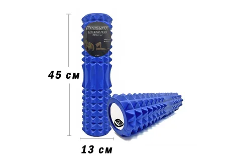 Масажний ролик EasyFit Grid Roller 45 см v.2,2 синій