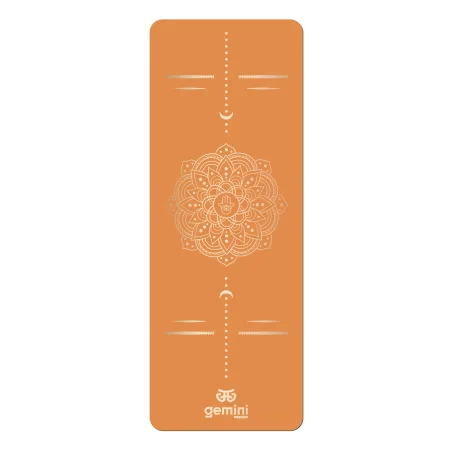 Килимок для йоги каучуковий поліуретан Sport Pro 183 см*68 см*5 мм помаранчевий