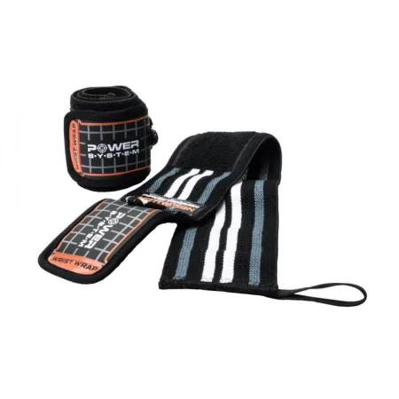 Кистьові бинти Power System PS-3500 Wrist Wraps Grey/чорний