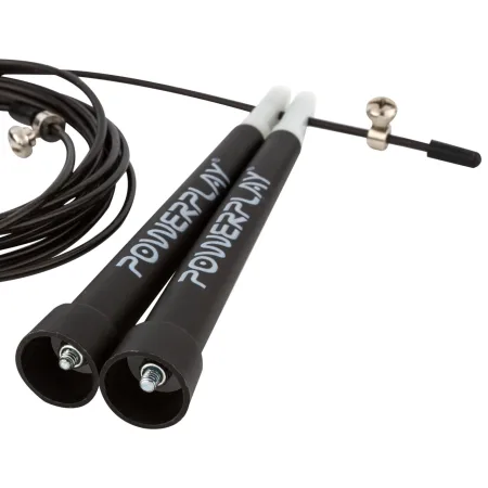 Скакалка швидкісна PowerPlay 4202 Ultra Speed Rope чорна 2,9 m.
