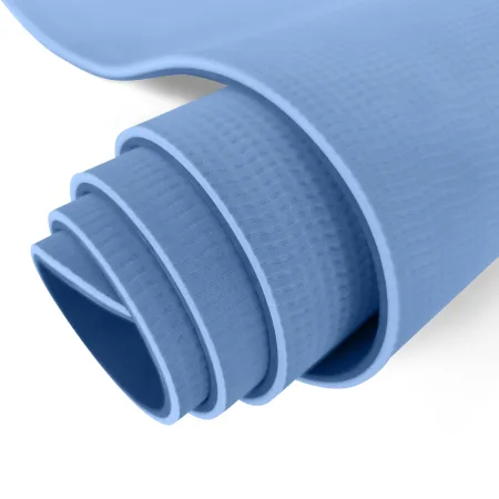 Килимок для фітнесу та йоги Sport TPE+TC 6 мм - синьо-блакитний