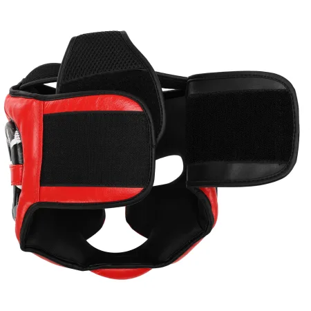 Шолом боксерський з повним захистом шкіряний TWINS розмір Червоний S