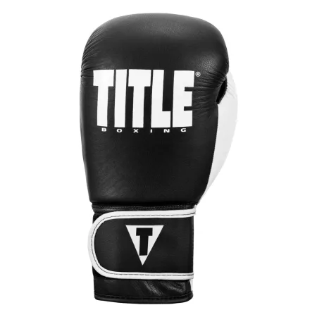 Боксерські рукавиці TITLE Boxing Dynamic Strike Black/White 14 унцій (бинти 4м. в комплекті)