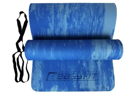 Килимок для йоги та фітнеса EasyFit s-EVA Mat 8 мм синій