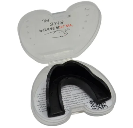 Капа боксерська PowerPlay 3318 JR дитяча (вік до 10) чорна