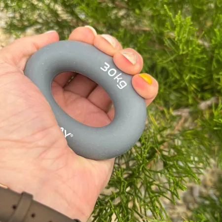 Еспандер кистьовий силіконовий PowerPlay PP-4324 Hand Grip Ring X-Hard 30 кг. сірий