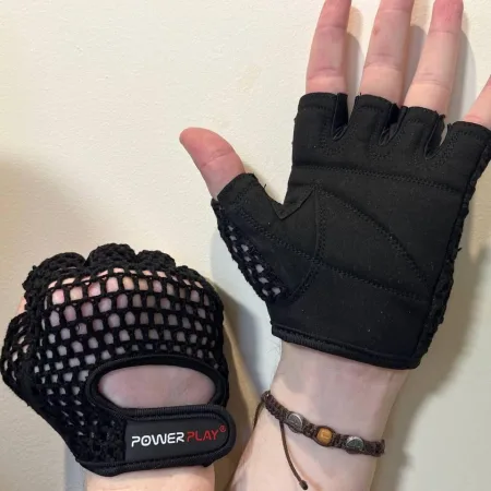 Рукавички для фітнесу PowerPlay 1953 Чорні - M