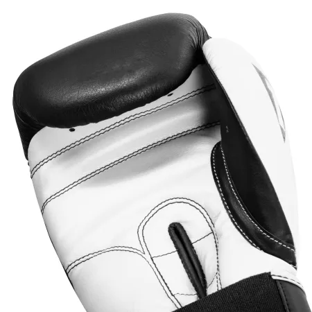 Боксерські рукавиці TITLE Boxing Dynamic Strike Black/White 14 унцій (бинти 4м. в комплекті)