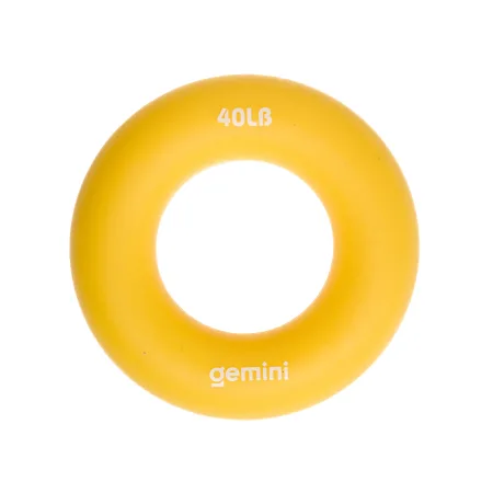 Еспандер кистьовий кільце силікон навантаження 18 кг жовтий - 9 см