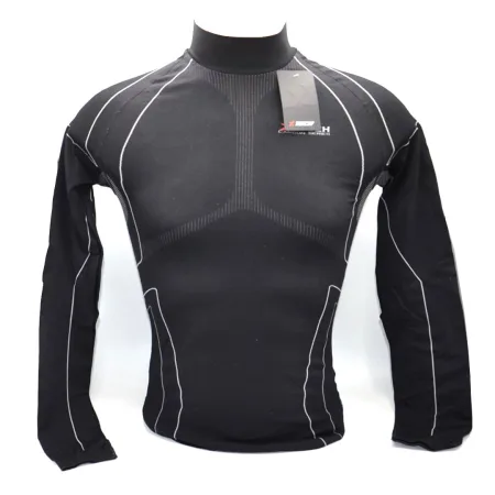 Thermal Long Sleeve Shirt with Collar X TECH Maglia Race 3 Munica Lunga lupetto Nero L/XL Black
