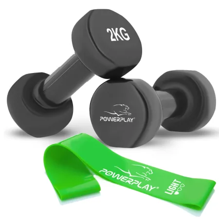 Гантель вінілова PowerPlay 4125 Achilles 2*2 кг. чорні (2шт.)