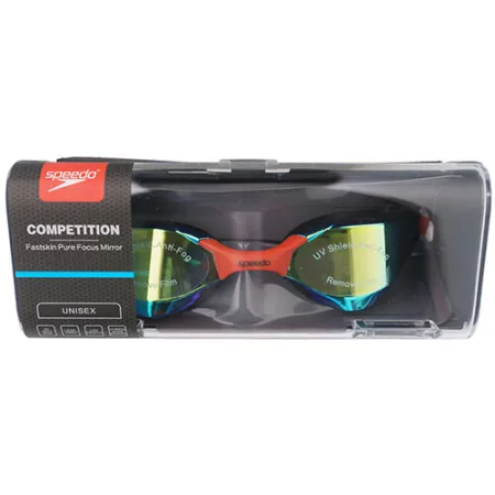 Окуляри для плавання Speedo Fastskin Pure Focus Mirror червоний, чорний універсальний 8-091026W/R