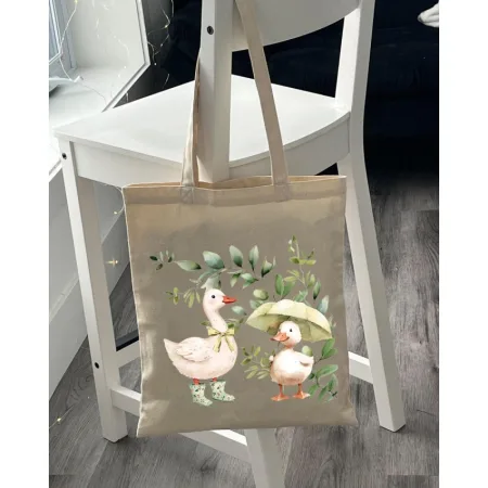 Екошопер BookOpt BK4103 веселі гусята бежевий