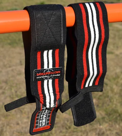 Кистьові бинти Power System PS-3500 Wrist Wraps Red/чорний