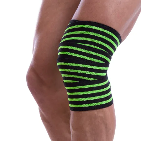 Бінти на коліна для присідань блакитний