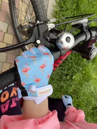 Cycling Gloves PowerPlay 001 Flamingo Blue 2 - XS