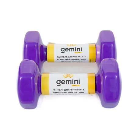 Гантелі Sport для фітнесу з вініловим покриттям 2 шт по 2.0 кг GSD-2.0PUR