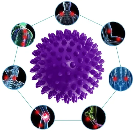 Масажний м'ячик EasyFit PVC 7,5 см м'який (надувний) фіолетовий