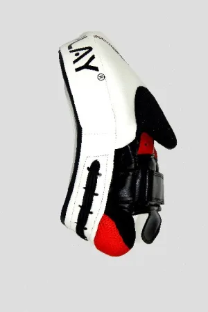 Лапи боксерські PowerPlay 3042 чорно-білі PU [пара]