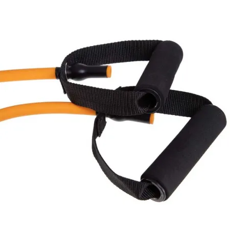 Еспандер трубчастий з ручками та фіксатором дверей Довжина 120 см навантаження 18.2 кг Помаранчевий