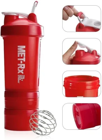 Шейкер Met-rx білий (+ 150мл + 100мл)