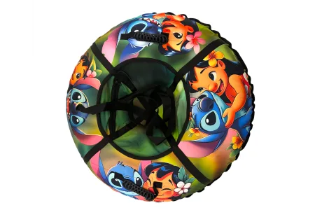 Тюбинг надувные санки ватрушка с камерой "стич" 100 см