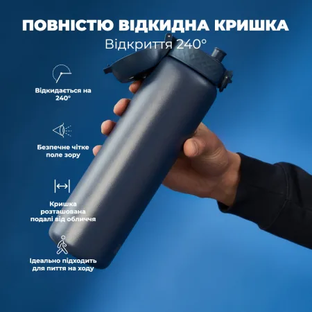 Пляшка для води металева вакуумна ION8 920 мл. Vacuum Insulated, Ash Navy