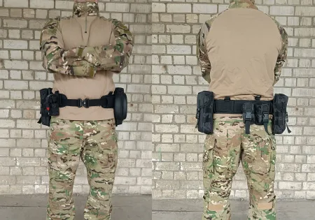 Розвантажувальний тактичний пояс РПС із кріпленням MOLLE чорний (варбелт, warbelt)