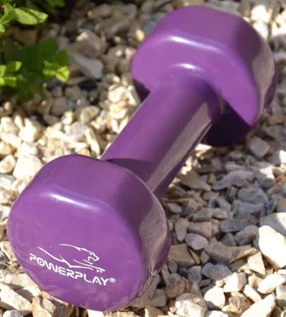Гантелі вінілові PowerPlay 4125 Achilles 2*2,5 кг. фіолетові (пара - 2шт.)