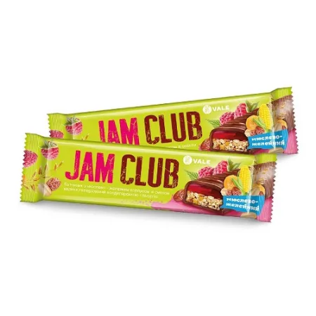 Jam Club 40 г мюслі желе з малиновим
