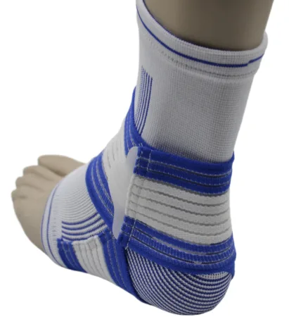 Бандажі на гомілкостоп Power System PS-6009 Ankle Support Pro Blue/білий 1 шт. S/M