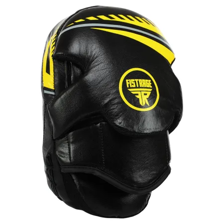 Лапа согнутая для бокса и единоборств FISTRAGE 2 шт чёрный-жёлтый