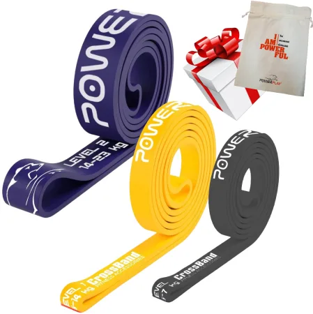 Еспандер-петля (гумка для фітнесу і кроссфіту) PowerPlay PP_0010 набір 3шт. опір 2-23 кг. (сумарно 44 кг.)