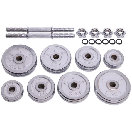 Гантелі розбірні хромовані 2 шт по 15 кг - 40 см