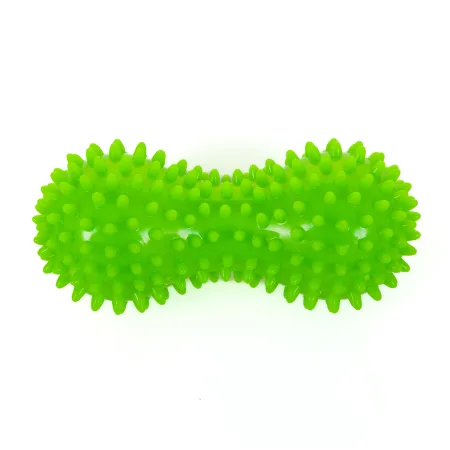 Масажер для спини «арахіс» подвійний їжак PVC 16 х6, 5 см зелений