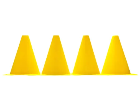 Sports cones EasyFit 17 cm (set of 4) yellow