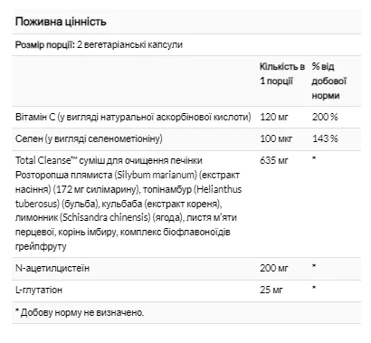 Cleanse Liver - 60 капсул