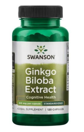 Ginkgo Biloba Extract Standardized 60 mg 120 capsules