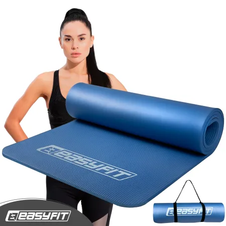 Коврик для фитнеса и йоги EasyFit NBR 10 мм синий