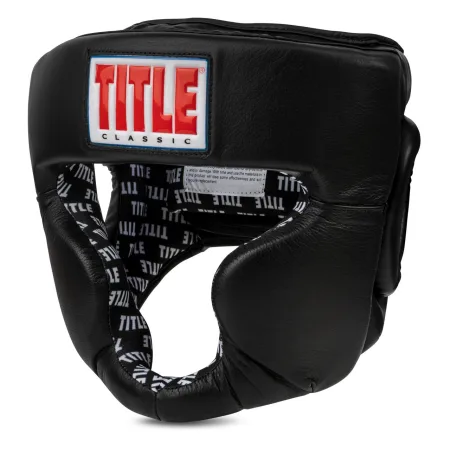 TITLE Classic Full Coverage Training Headgear 2.0 Black M (mouthguard included)