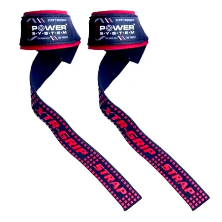 Лямки для тяги Power System PS-3430 XTR Grip Straps чорний/червоний
