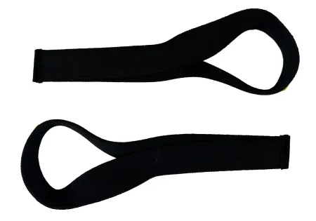 Лямки атлетичні EasyFit Delta Long для станової тяги чорні