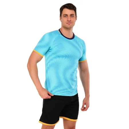 Форма футбольна комплект LIDONG бірюзово-чорний 4XS-2XL S