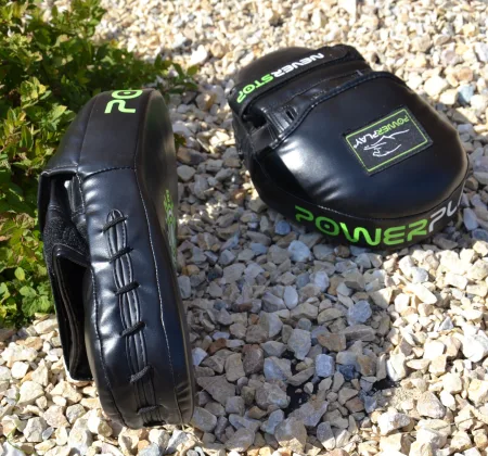 Лапи боксерські PowerPlay 3051 чорно зелені PU [пара]