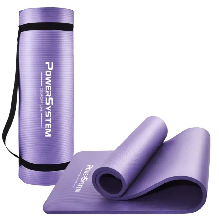 Yoga and Fitness Mat Power System PS-4017 NBR Fitness Yoga Mat Plus Purple 180 x 61 x 1