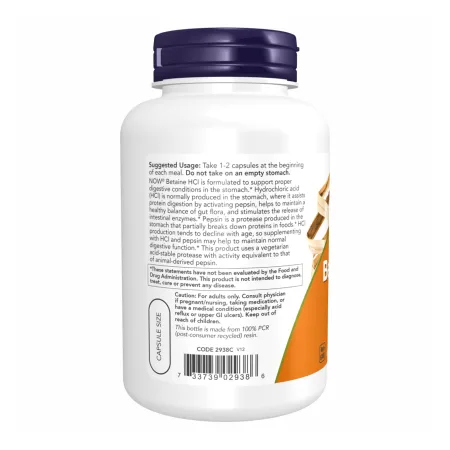 Betaine HCI 648 мг - 120 капсул