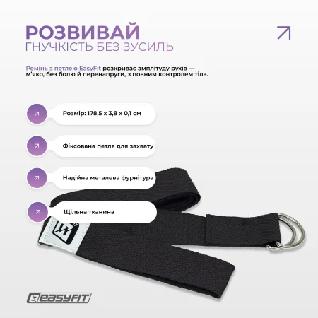 Набір для йоги та фітнесу EasyFit Polarity Set PRO (Stone): килимок, два блоки та ремінь